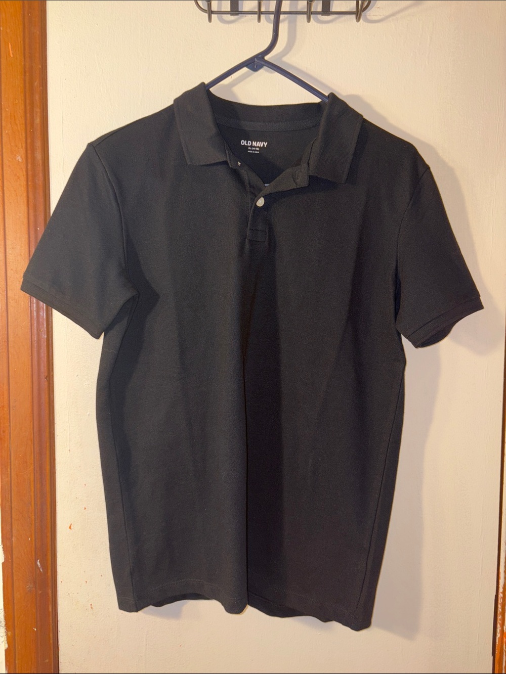 Old Navy Black Short-Sleeve Polo Shirt